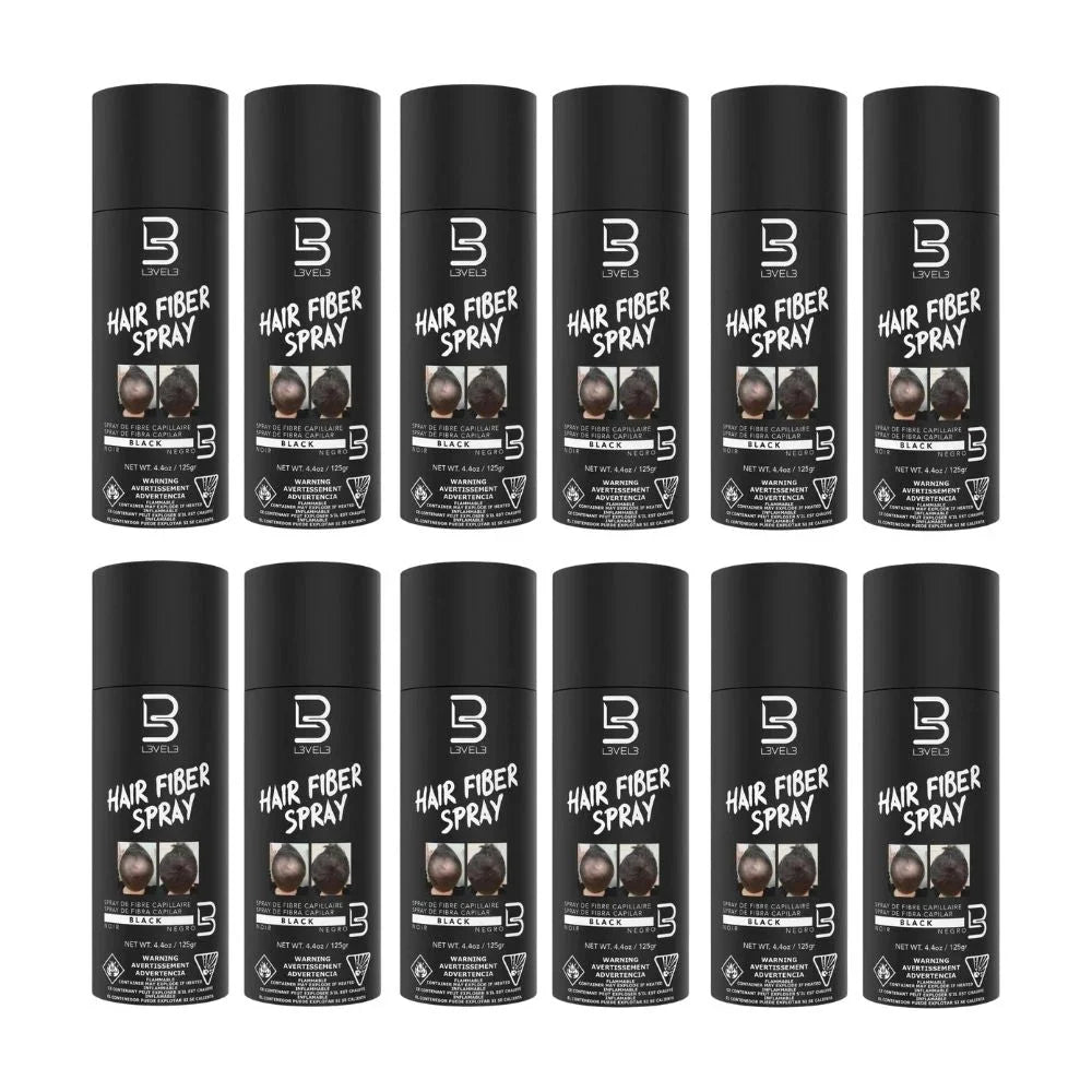 L3VEL3 Hair Fiber Spray 130ml / 4.4 oz - Multipack