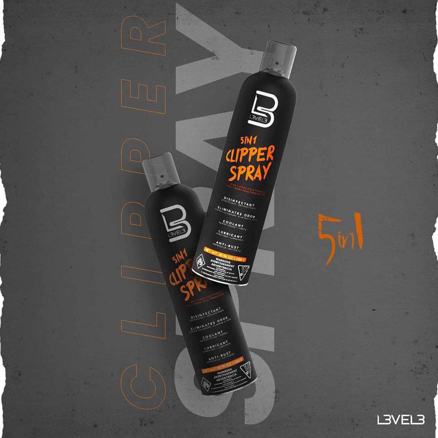 L3VEL3 5-in-1 Clipper Spray 10.1 oz - Multipack