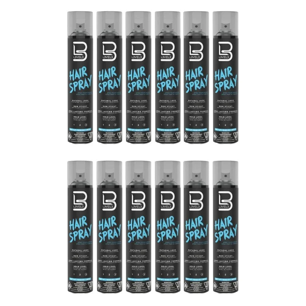 L3VEL3 Hair Styling Spray 400ml / 13.5 oz - Multipack