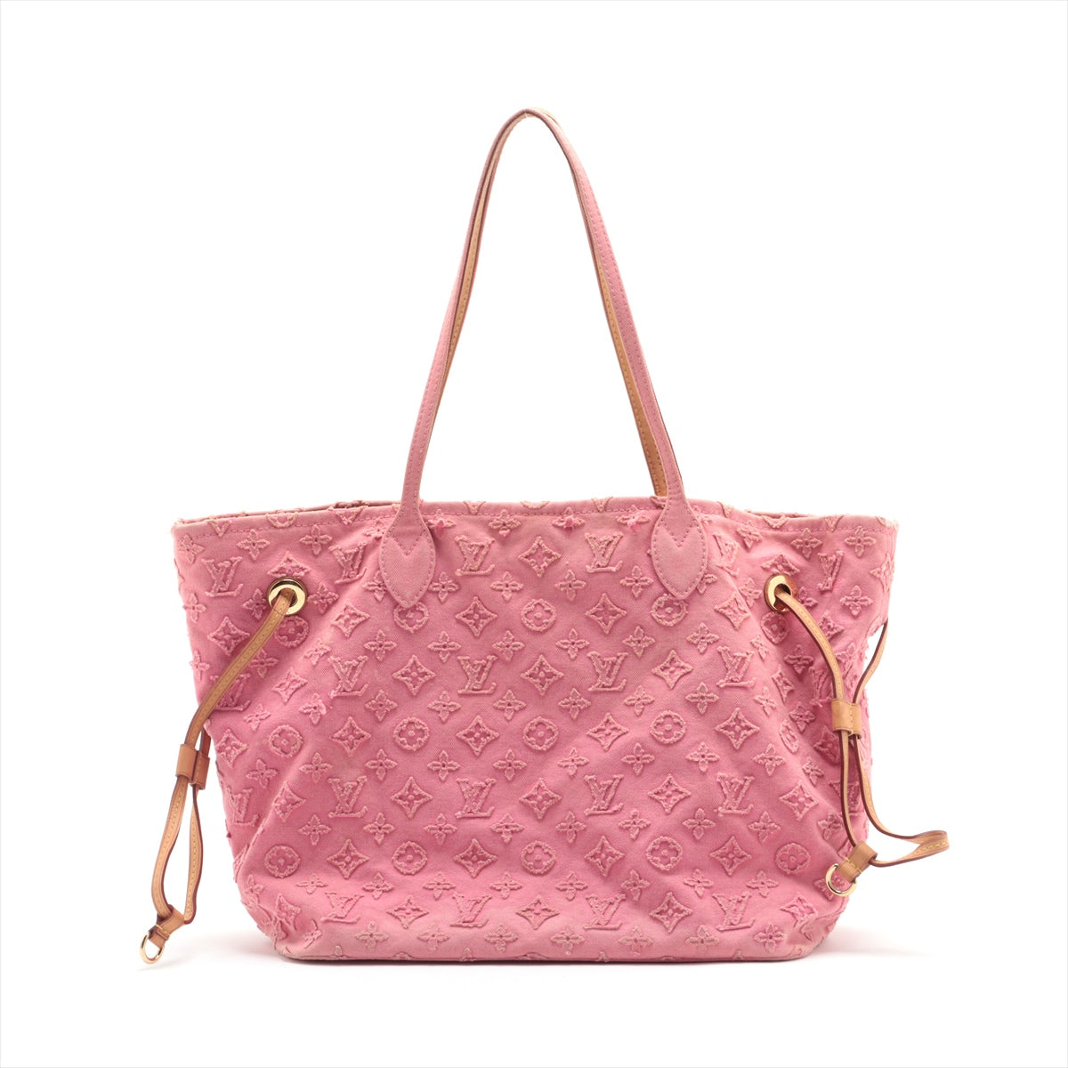 Louis Vuitton Monogram Pink Denim Applique Neverfull MM