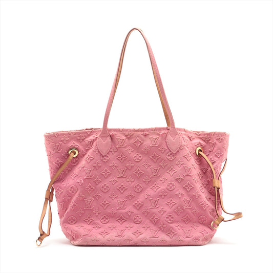 Louis Vuitton Monogram Pink Denim Applique Neverfull MM