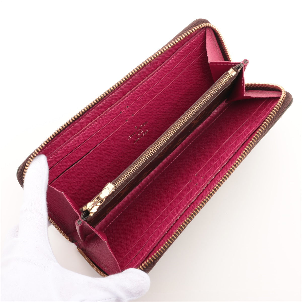 Louis Vuitton Monogram Clemence Long Wallet Fuschia