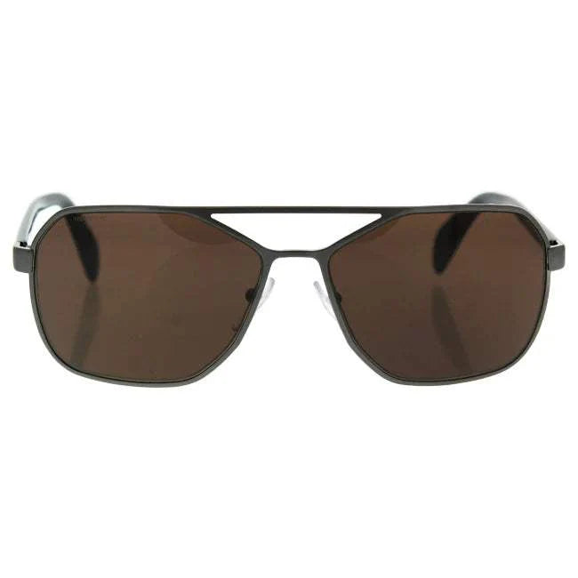 Prada SPR 54R 75S-8C1 - Brushed Gunmetal-Brown by Prada for Men - 60-15-140 mm Sunglasses