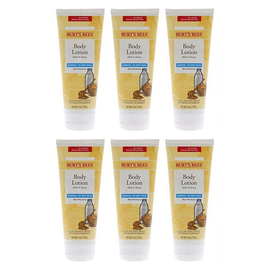 Milk and Honey Body Lotion by Burts Bees for Unisex - 6 oz Body Lotion - Pack of 6