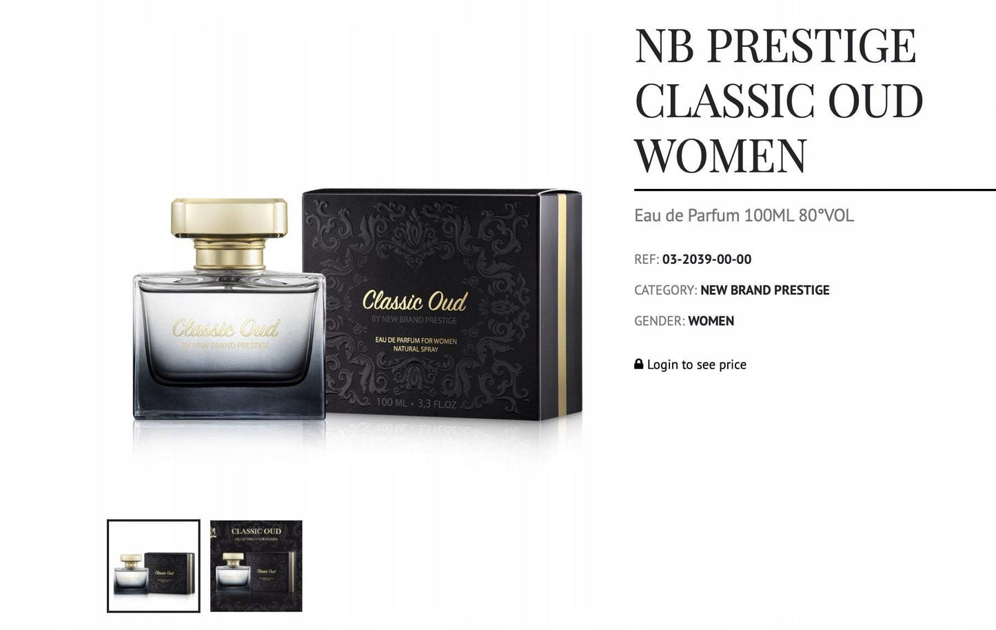 Classic Oud by New Brand for Women - 3.3 oz EDP Spray