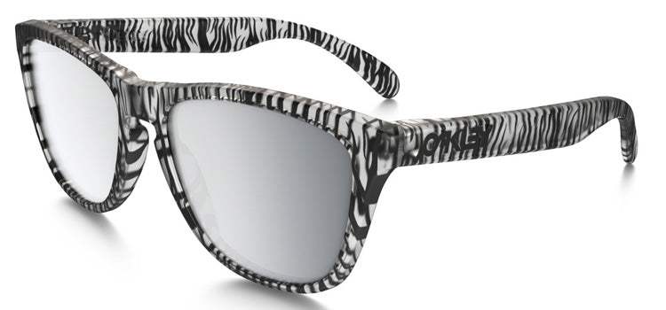 Oakley Frogskins OO9013-70 - Matte Clear-Chrome Iridium by Oakley for Women - 55-17-133 mm Sunglasses