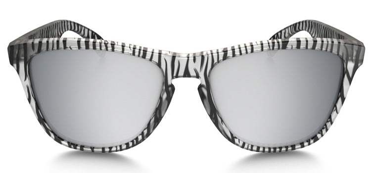 Oakley Frogskins OO9013-70 - Matte Clear-Chrome Iridium by Oakley for Women - 55-17-133 mm Sunglasses