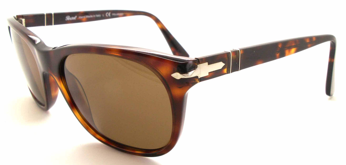 Persol PO3102S 24-57 - Havana-Brown Polarized by Persol for Men - 56-19-145 mm Sunglasses