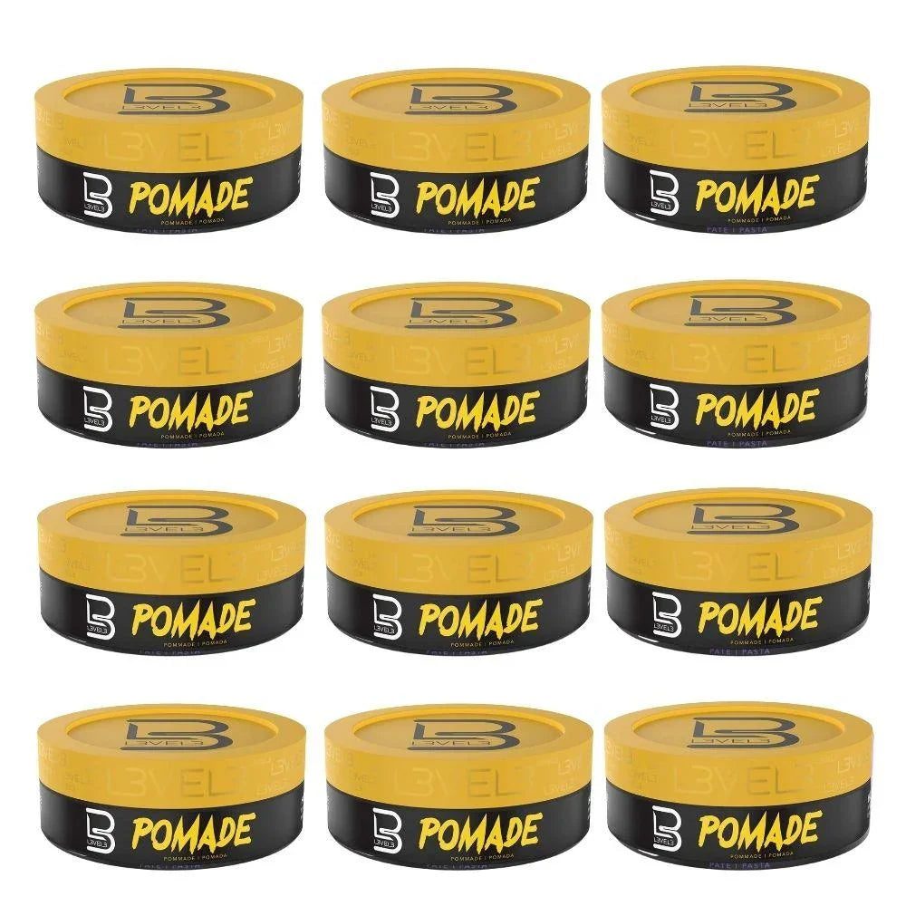 L3VEL3 Hair Styling Pomade 5 oz (6 Pack, 12 Pack) - BarberSets