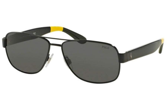 Polo Ralph Lauren PH 3097 9304-87 - Semi Shiny Black-Dark Grey by Ralph Lauren for Men - 59-14-145 mm Sunglasses