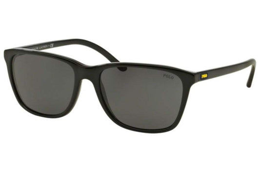 Polo Ralph Lauren PH 4108 5001-87 - Shiny Black -Dark Grey by Ralph Lauren for Men - 57-17-145 mm Sunglasses
