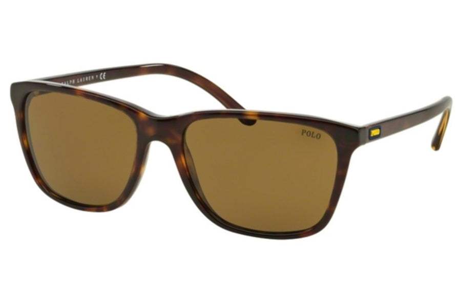 Polo Ralph Lauren PH 4108 5003-73 - Shiny Dark Havana-Olive Green by Ralph Lauren for Men - 57-17-145 mm Sunglasses