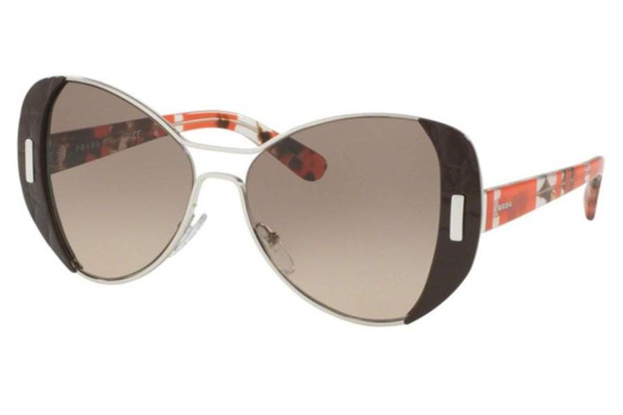Prada SPR 60S DHO-3D0 - Silver-Brown by Prada for Women - 55-16-135 mm Sunglasses