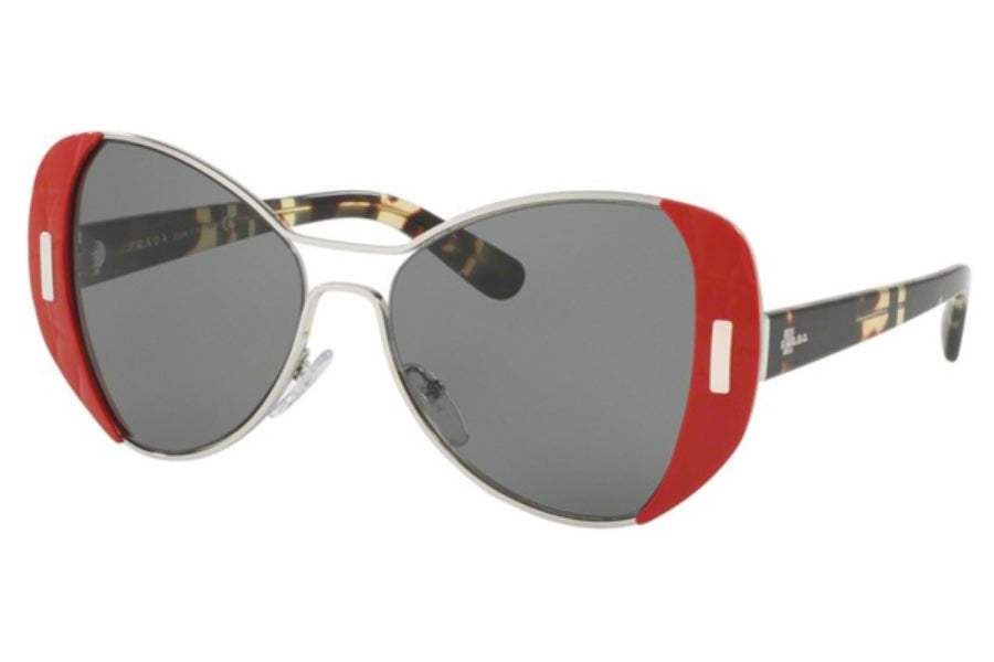 Prada SPR 60S SMN-9K1 - Silver Red-Dark Grey by Prada for Women - 55-16-135 mm Sunglasses