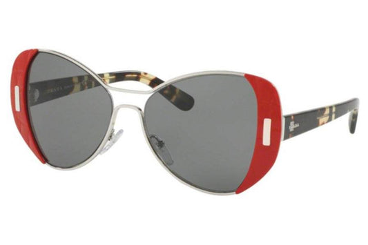 Prada SPR 60S SMN-9K1 - Silver Red-Dark Grey by Prada for Women - 55-16-135 mm Sunglasses