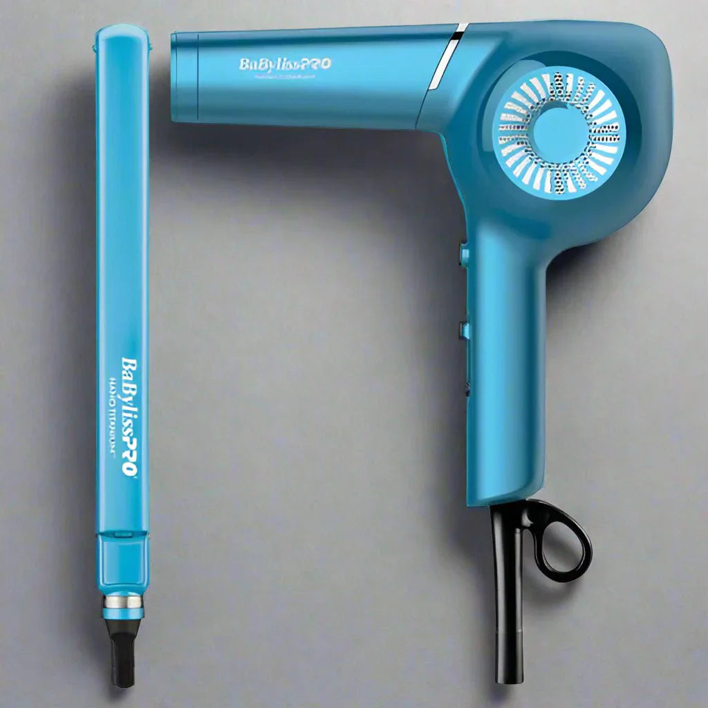 BaBylissPRO Nano Titanium Pistol-Grip Dryer & Ultra-Thin Straightening Iron Set