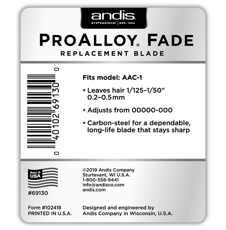 Andis ProAlloy Fade AAC-1 Replacement Blade Set