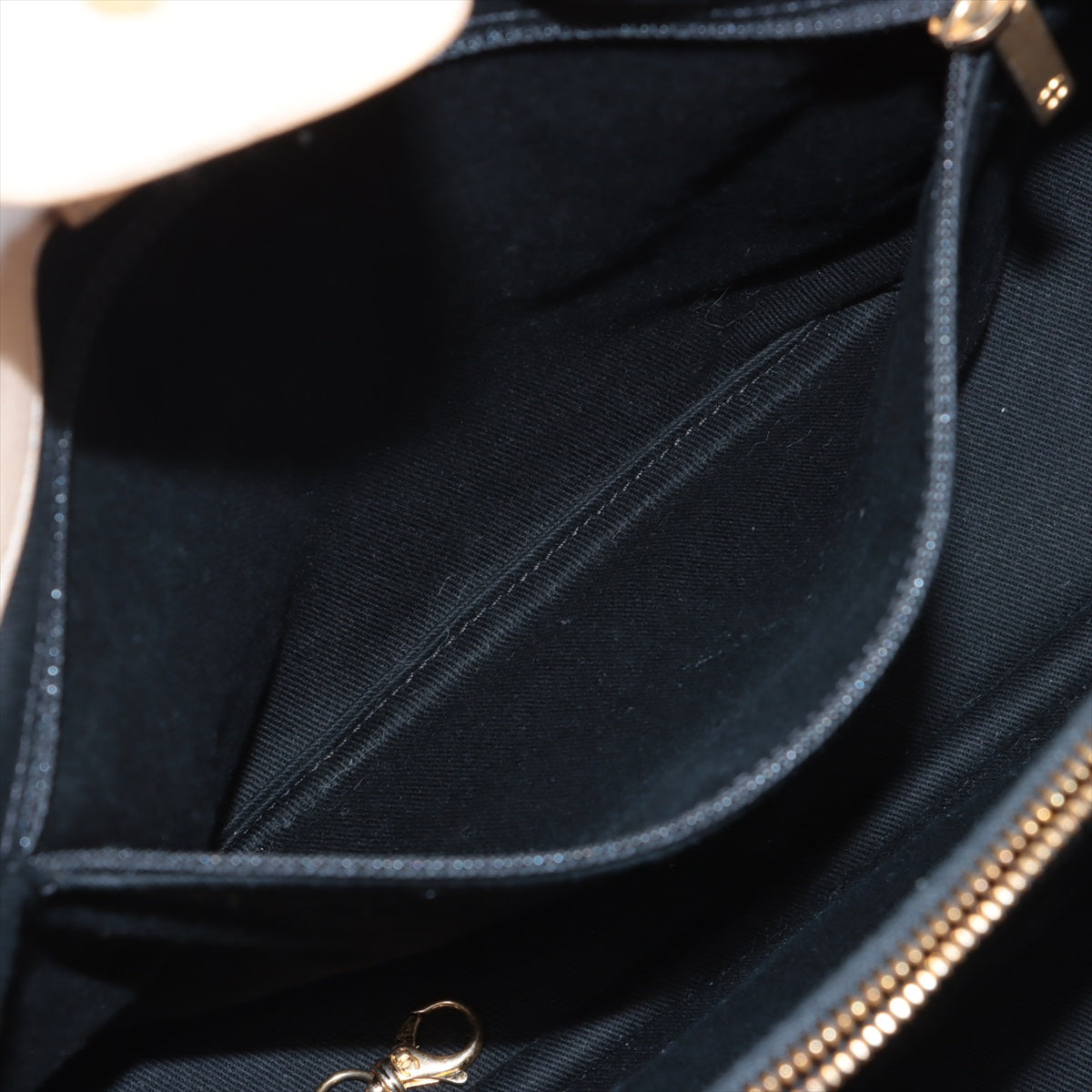 Chanel Chevron Leather Chain Tote Bag Beige