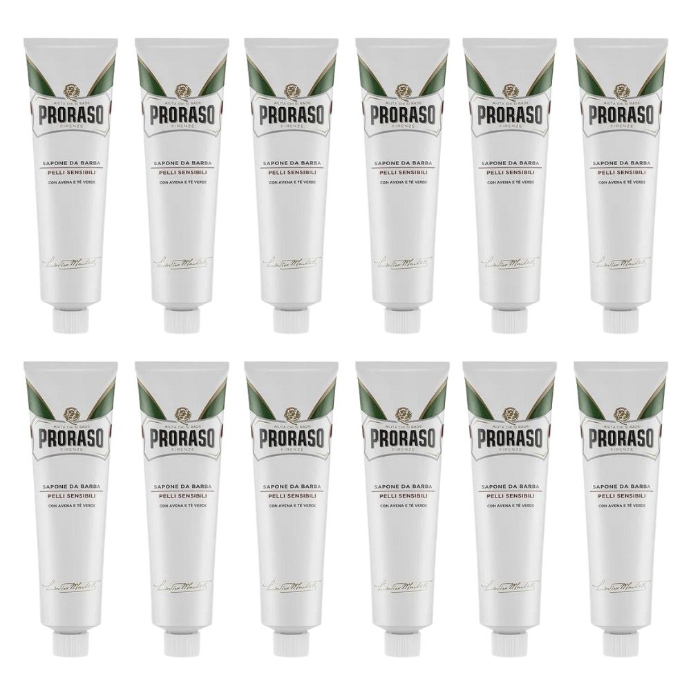 Proraso Shaving Cream in Tube Sensitive Skin White 5.2 oz - Multipack