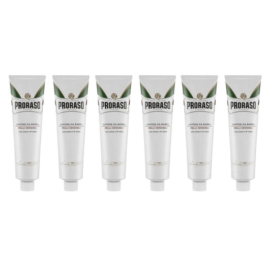 Proraso Shaving Cream in Tube Sensitive Skin White 5.2 oz - Multipack