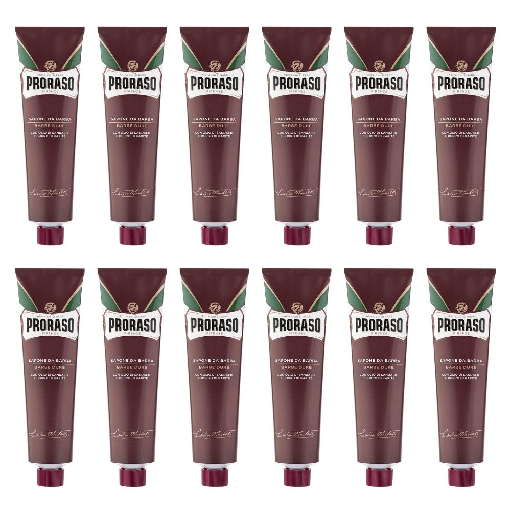 Proraso Shaving Cream in Tube Sandalwood - Red 5.2 oz - Multipack