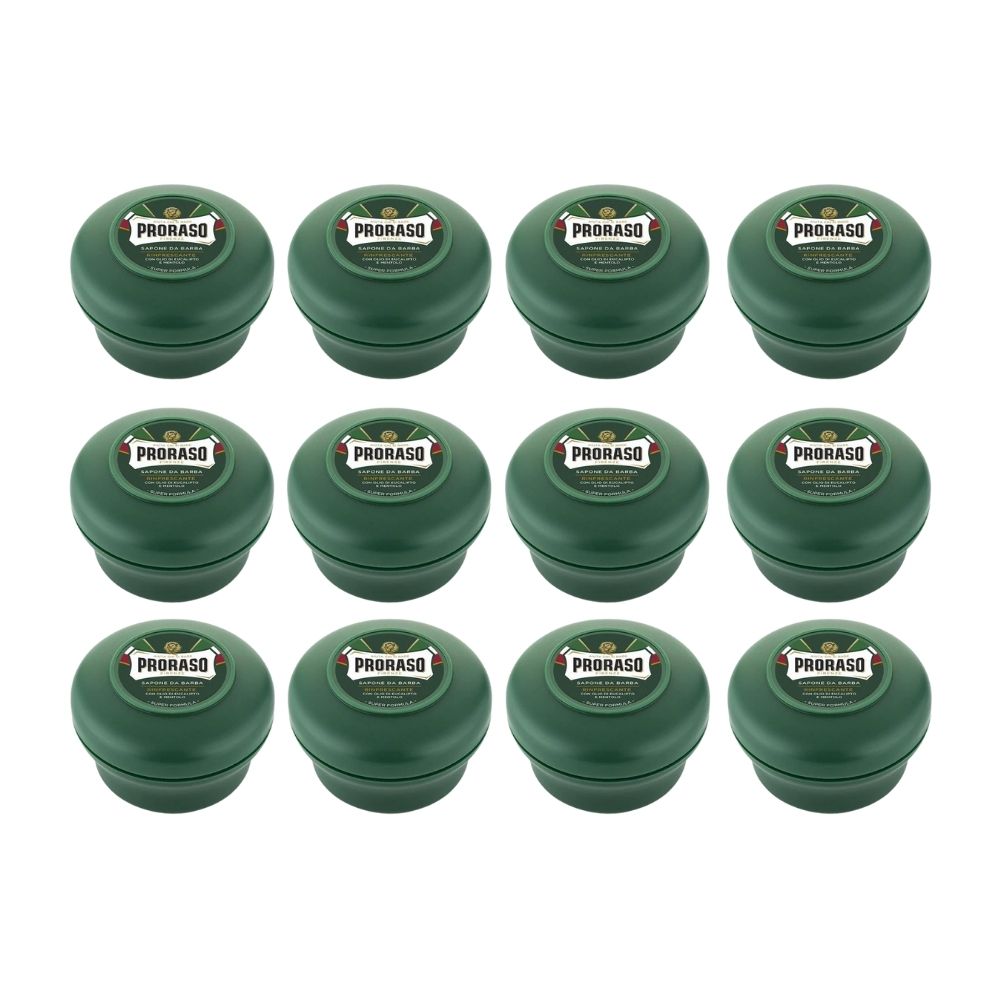 Proraso Shaving Soap in Bowl Refreshing - Green 5.2 oz - Multipack
