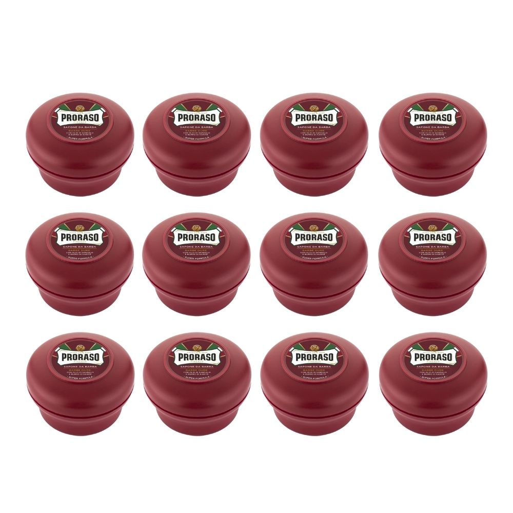Proraso Shaving Soap in Bowl Sandalwood - Red 5.2 oz - Multipack