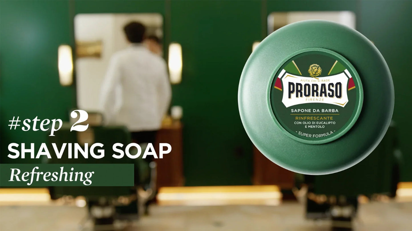 Proraso Shaving Soap in Bowl Refreshing - Green 5.2 oz - Multipack