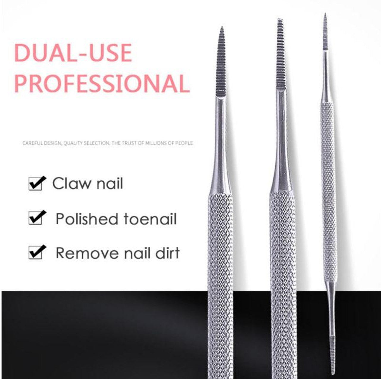 Double-Sided Ingrown Toenail File - SE-2017 by Satin Edge for Unisex - 5.25 Inch Nail File