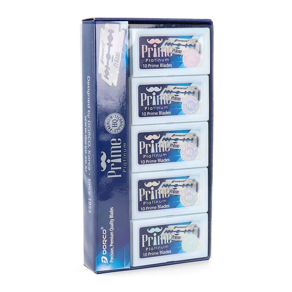Dorco Prime Platinum Double Edge Razor Blades 100pk