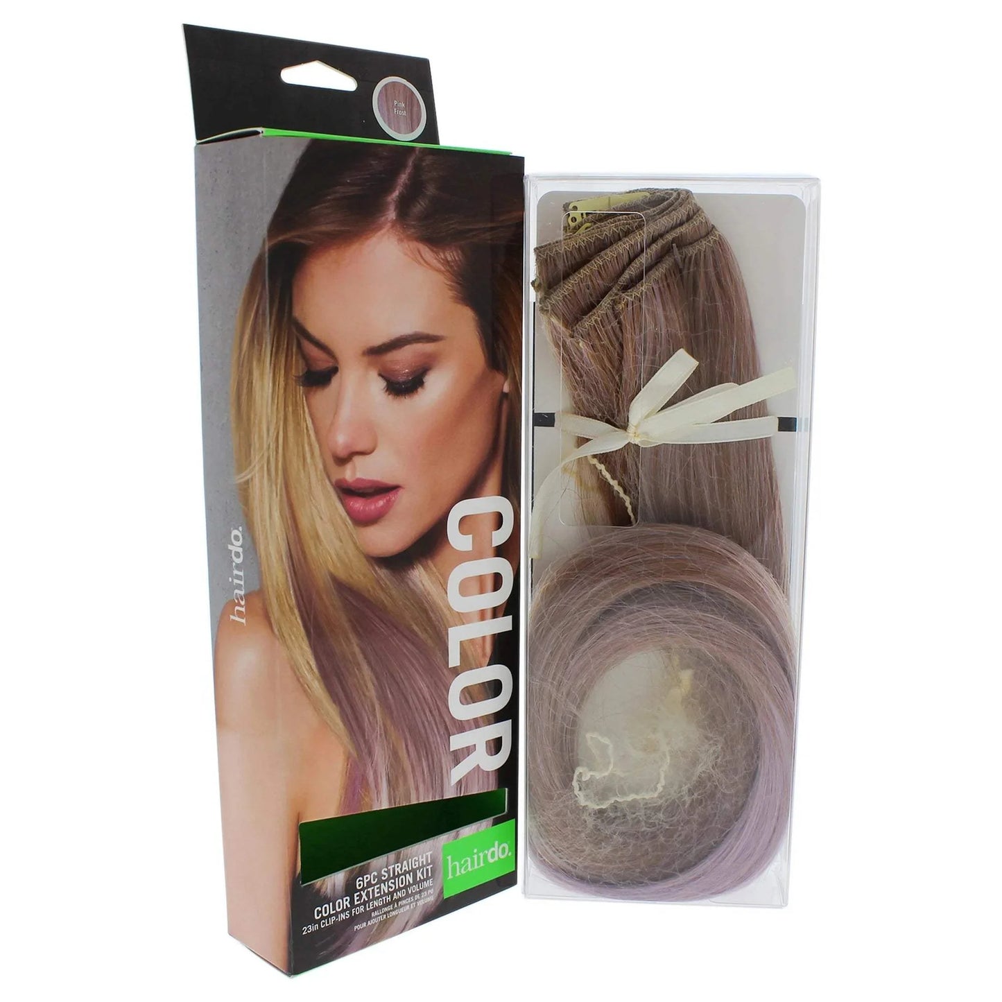 Straight Color Extension Kit - Pink Frost by Hairdo for Women - 6 x 23 Inch Hair Extension