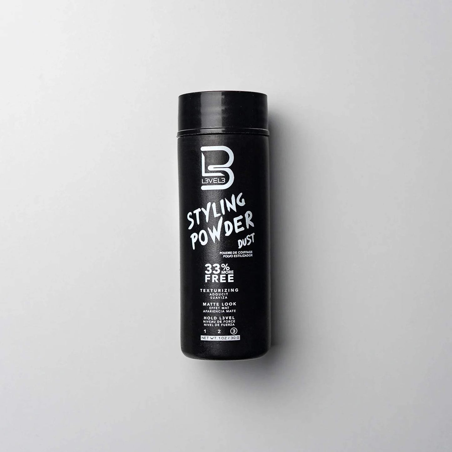 L3 Level3 Styling Powder - Natural Look Mens Powder - Easy to Apply with No Oil or Greasy Residue- 30 Grams(1 oz.)