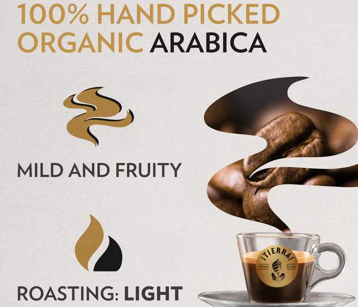 Tierra Organic Roast Whole Bean Coffee by Lavazza for Unisex - 35.2 oz Coffee