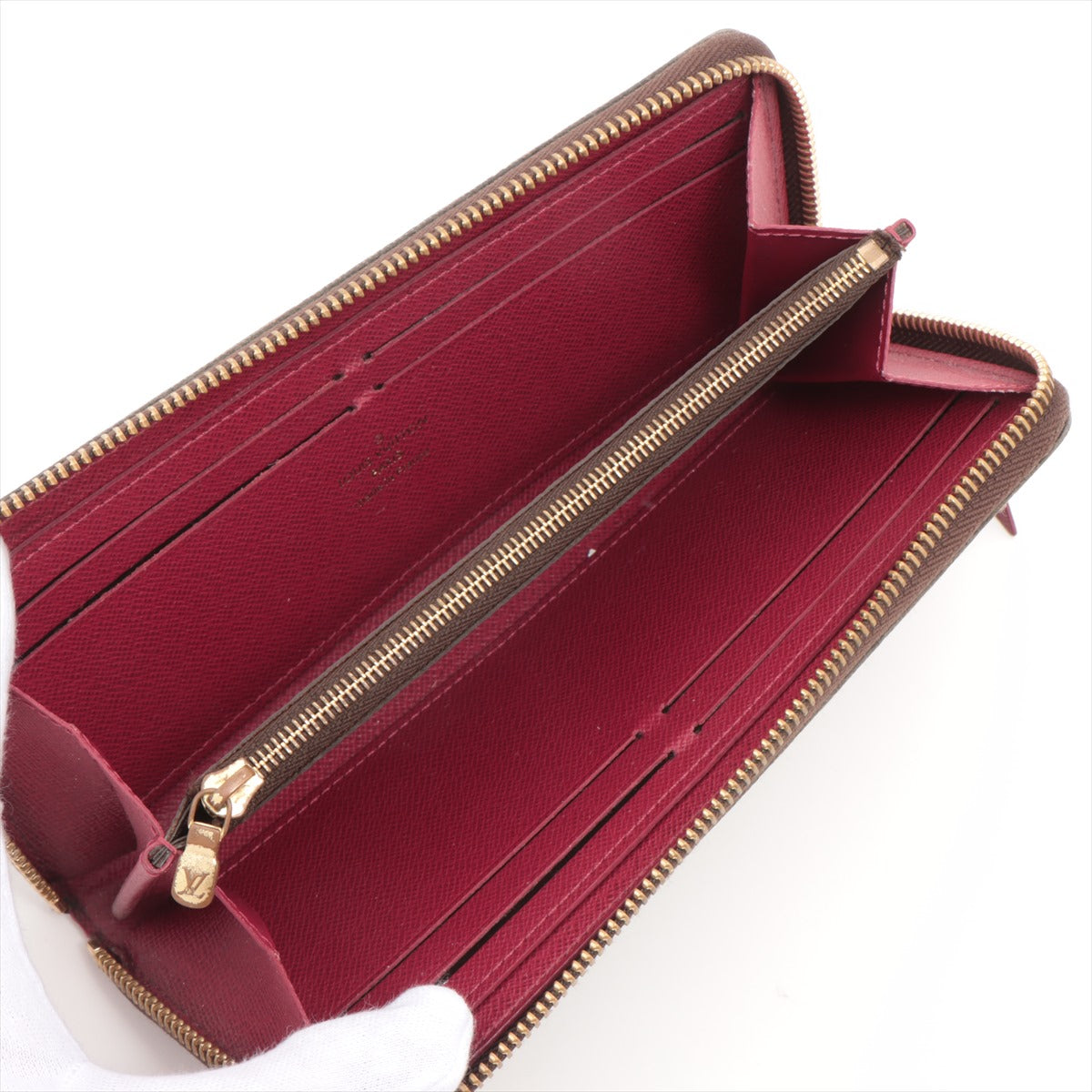 Louis Vuitton Monogram Clemence Long Wallet Fuchsia