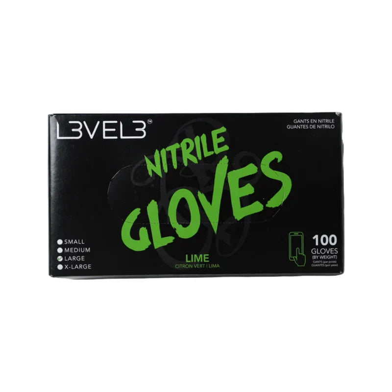 L3VEL3 Professional Nitrile Gloves Lime - 100 ct