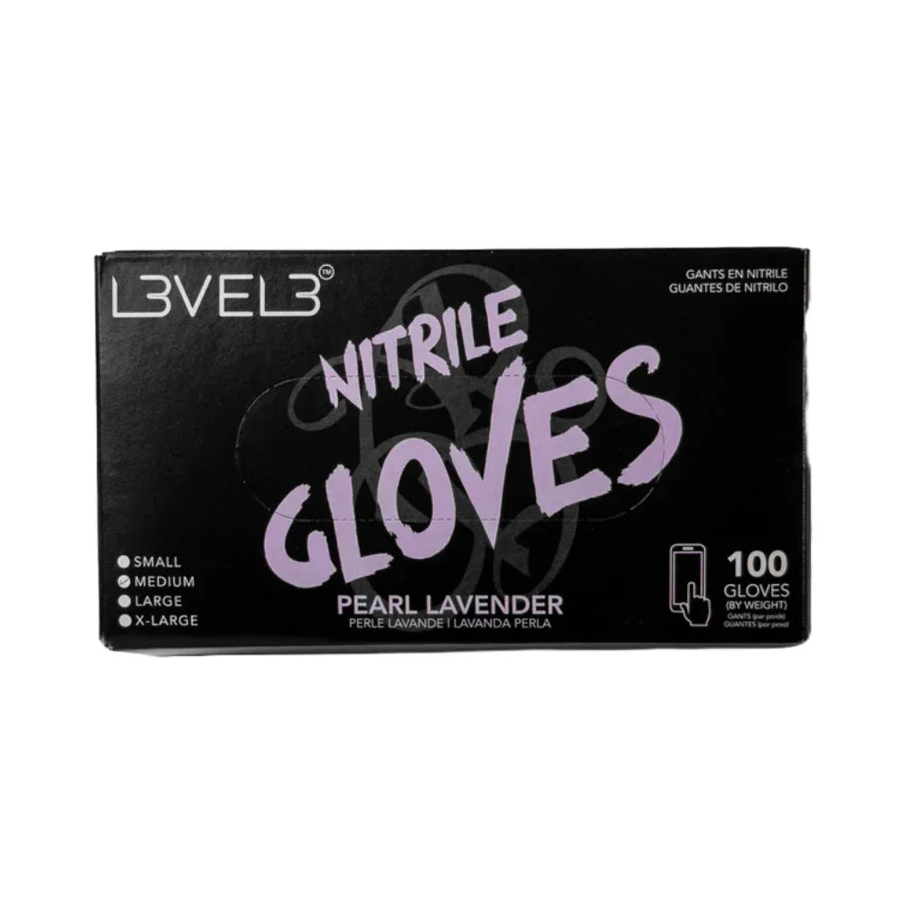 L3VEL3 Professional Nitrile Gloves Pink - 100 ct Medium