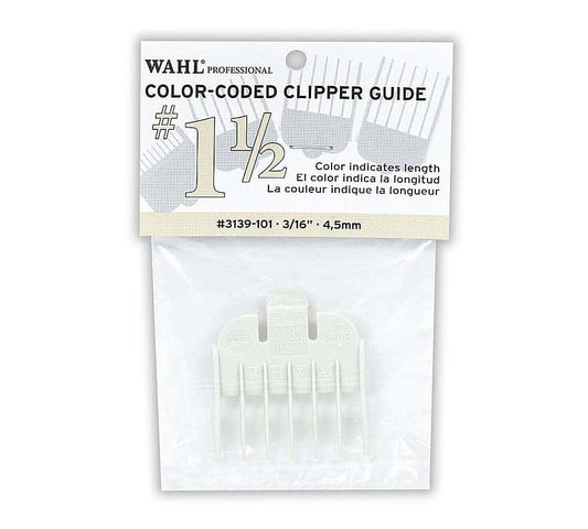 Wahl #1 1/2 Color-Coded Nylon Cutting Guide Comb - Off White (3/16")Wahl #1 1/2 Color-Coded Nylon Cutting Guide Comb - Off White (3/16")