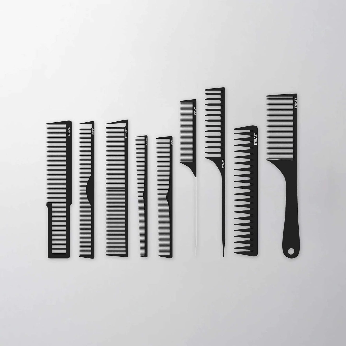 L3VEL3 Hair Comb Set - 9 Pack