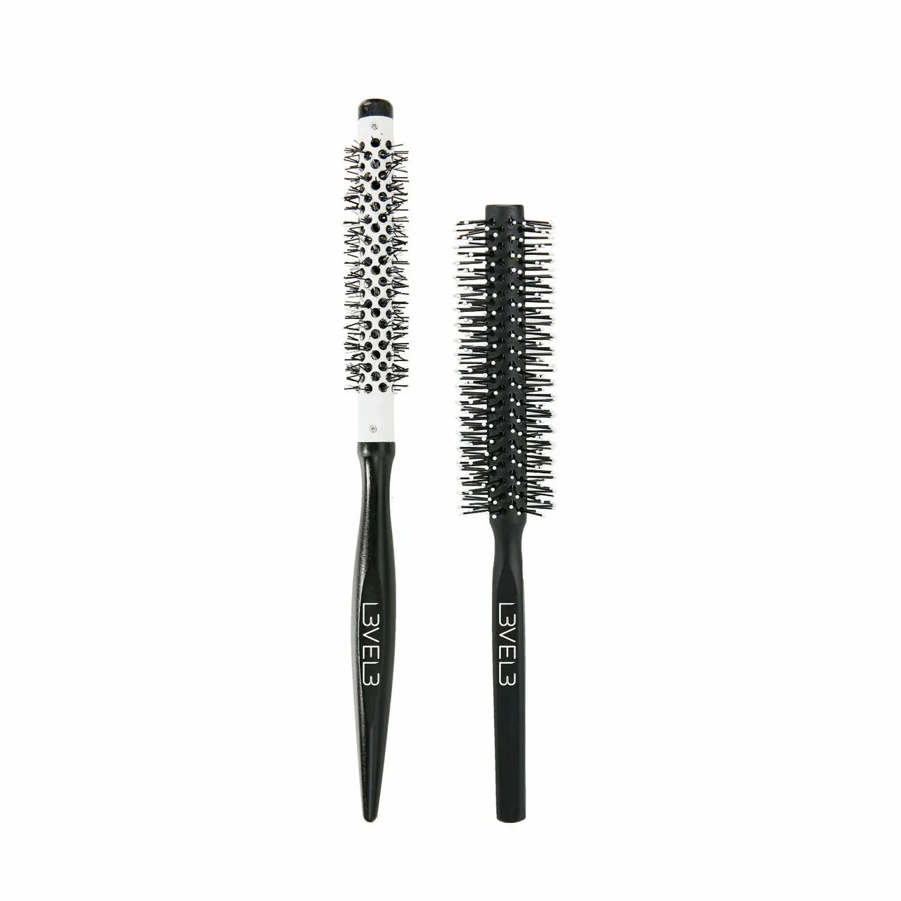 L3VEL3 Round Brush Set | Professional-Grade 2 Piece Styling Brush