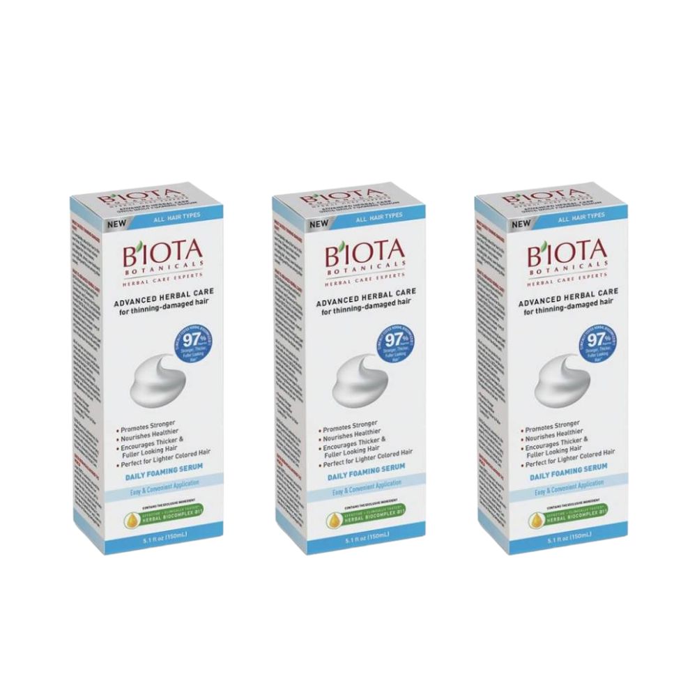 Biota Botanicals Advanced Herbal Care Foaming Serum for Thinning - Damaged Hair 5.1 oz