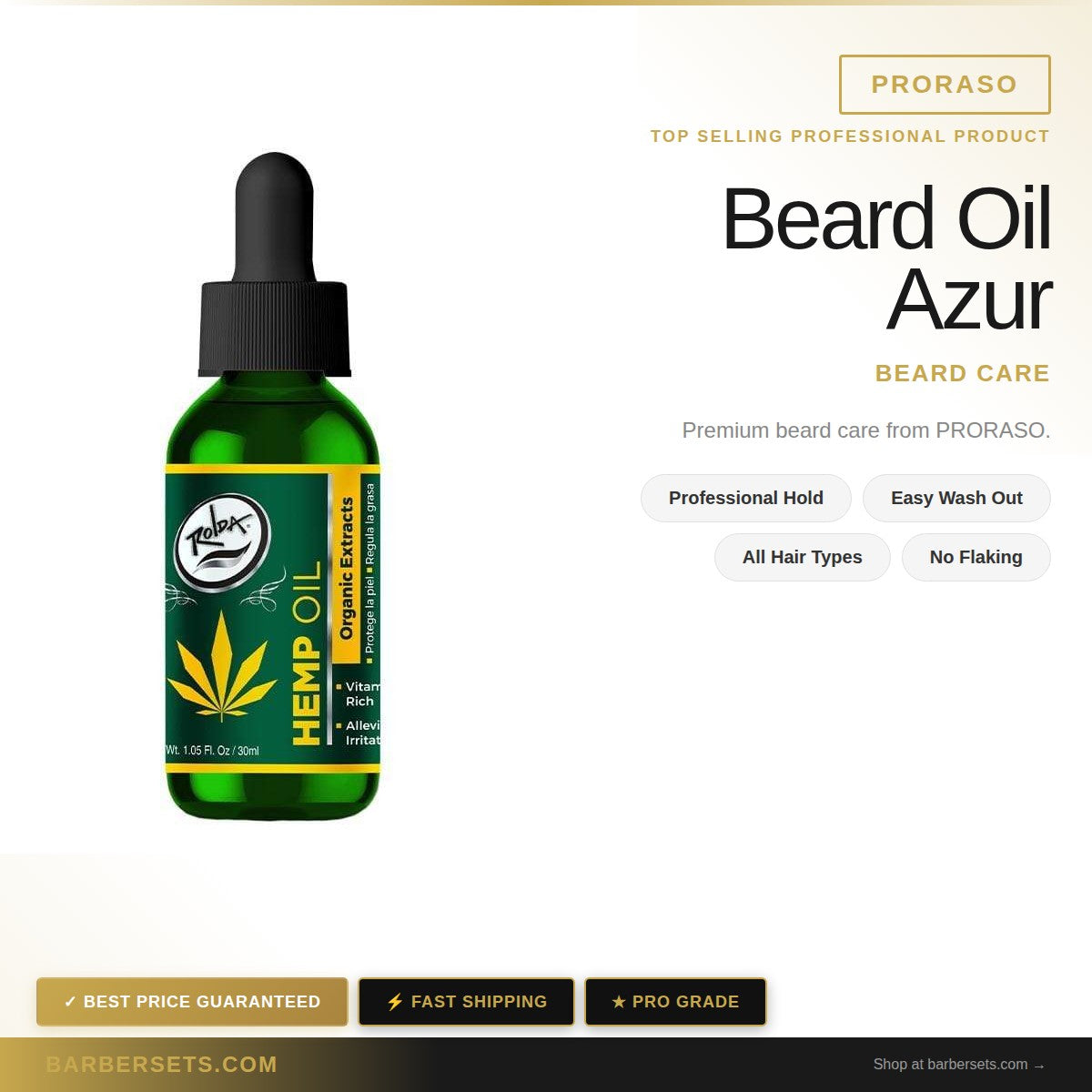 PRORASO Beard Oil  30ml Azur