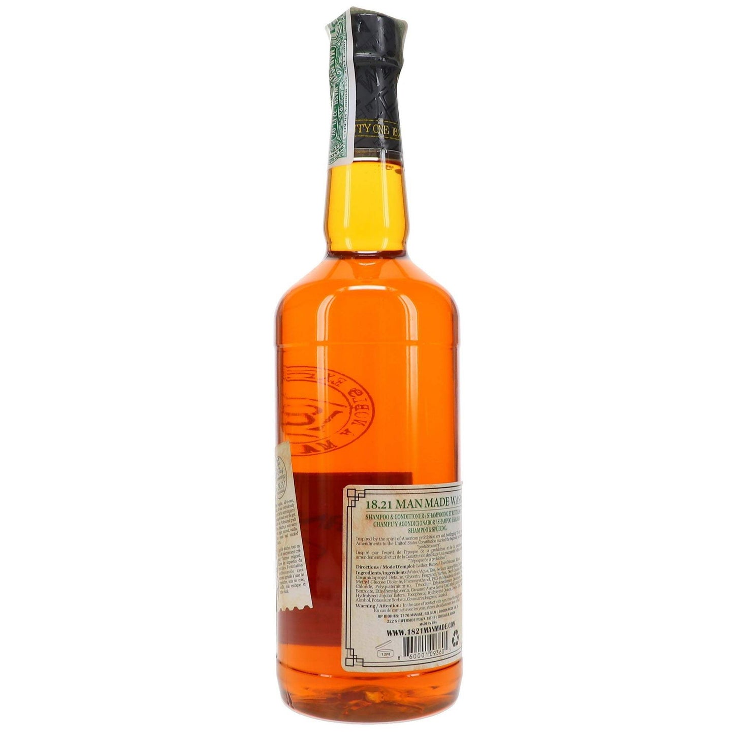 Man Made Wash - Spiced Vanilla by 18.21 Man Made for Men - 32 oz 3-In-1 Shampoo, Conditioner and Body Wash