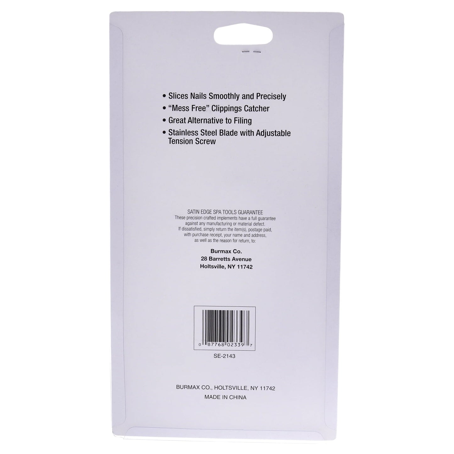 Nail Slicer With Catcher by Satin Edge for Unisex - 1 Pc Nail Slicer