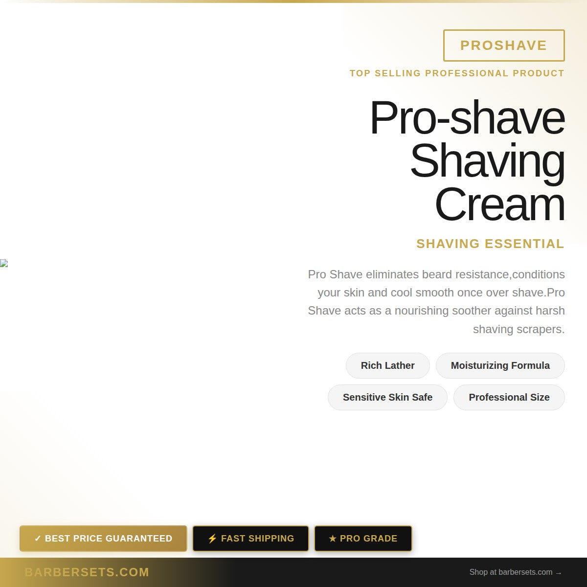 PROSHAVE Pro-shave Shaving Cream 8oz
