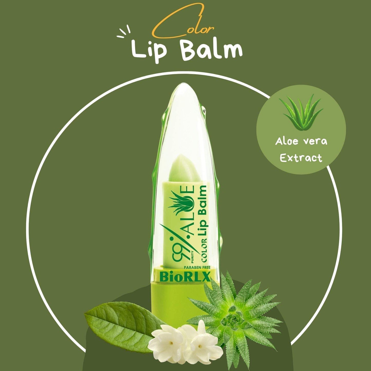 BioRLX 99% Purity Aloe Vera Color Up Lip Balm