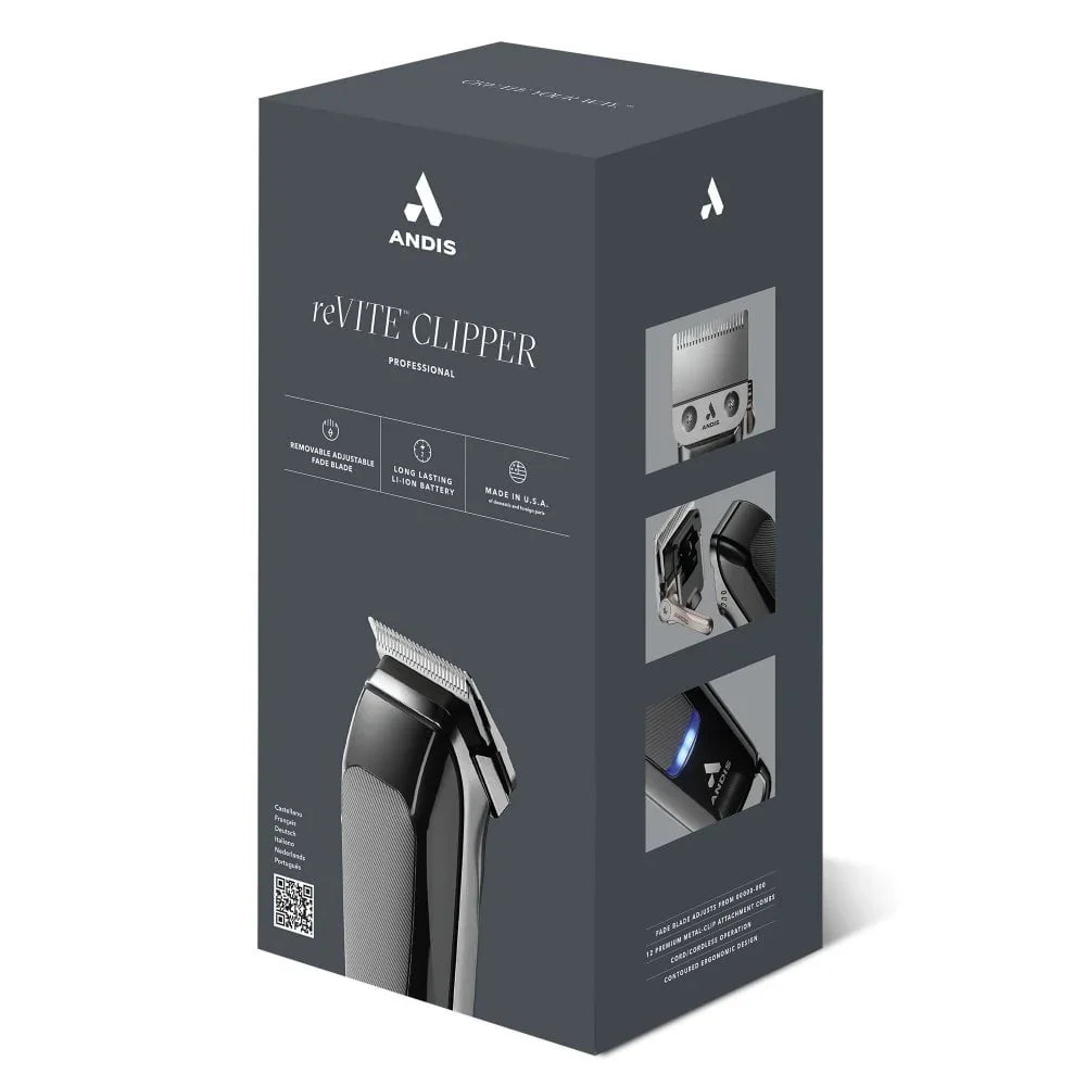 Andis reVITE Clipper - Black with Fade Blade