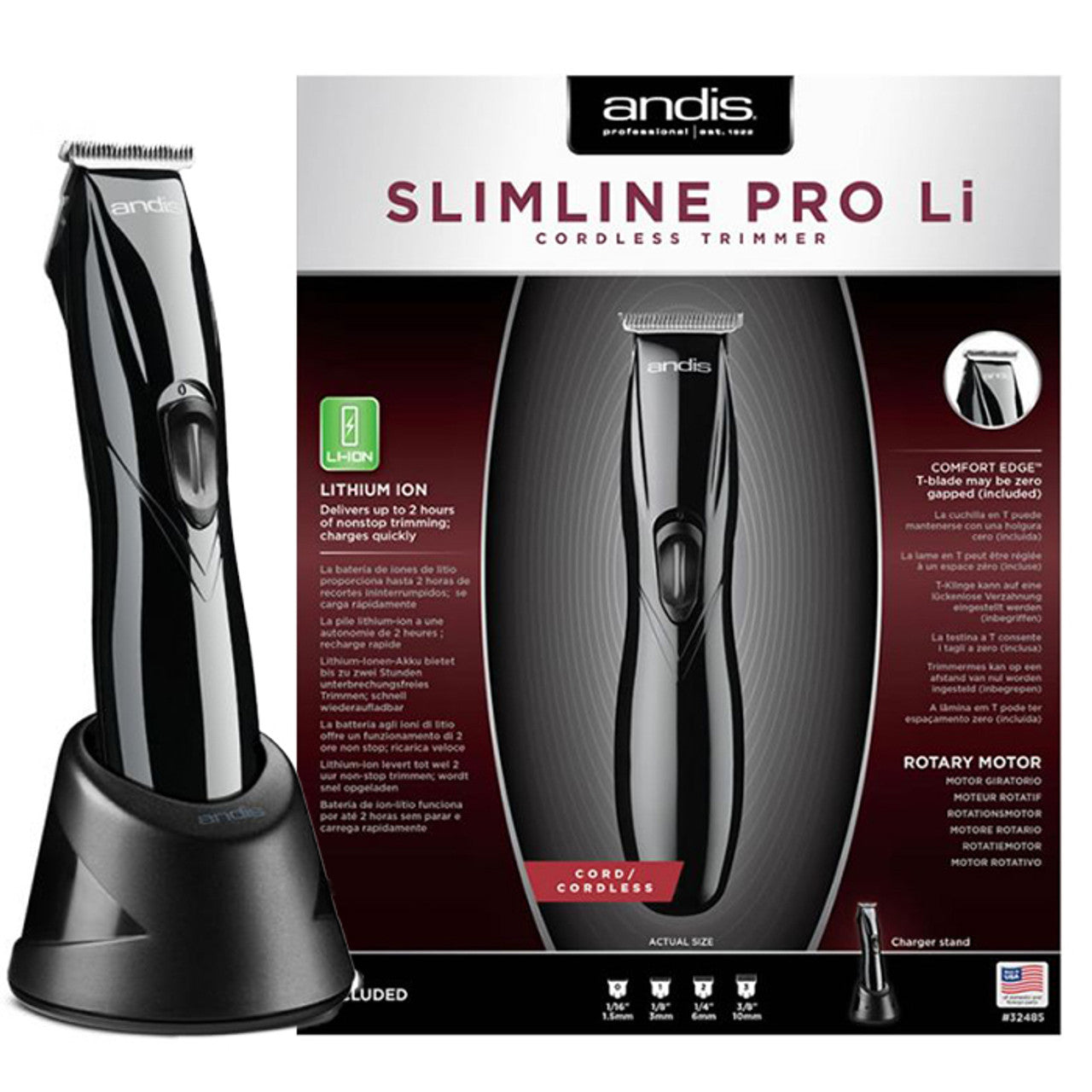 Andis Slimline Pro Li Trimmer - Black Trimmers