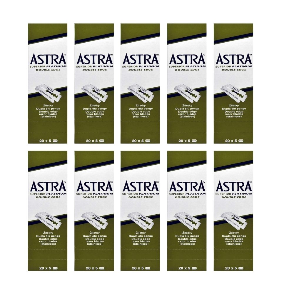 Astra Superior Platinum Double Edge Safety Razor Blade - 1000 Count