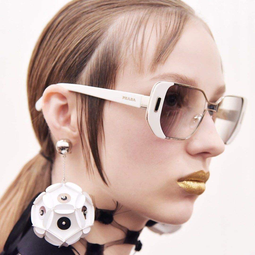 Prada SPR 59S USB-0A7 - Silver-Ivory-Grey Gradient by Prada for Women - 54-16-135 mm Sunglasses