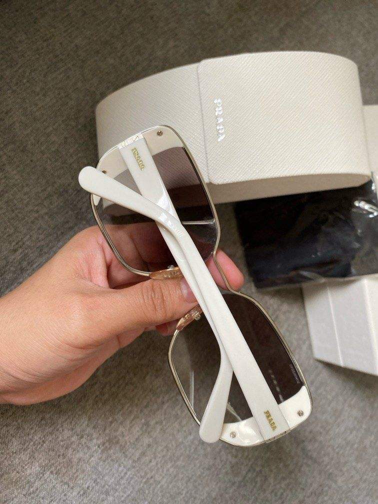 Prada SPR 59S USB-0A7 - Silver-Ivory-Grey Gradient by Prada for Women - 54-16-135 mm Sunglasses